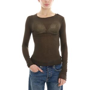 MAGLIETTA MISTO CACHEMIRE MARRONE